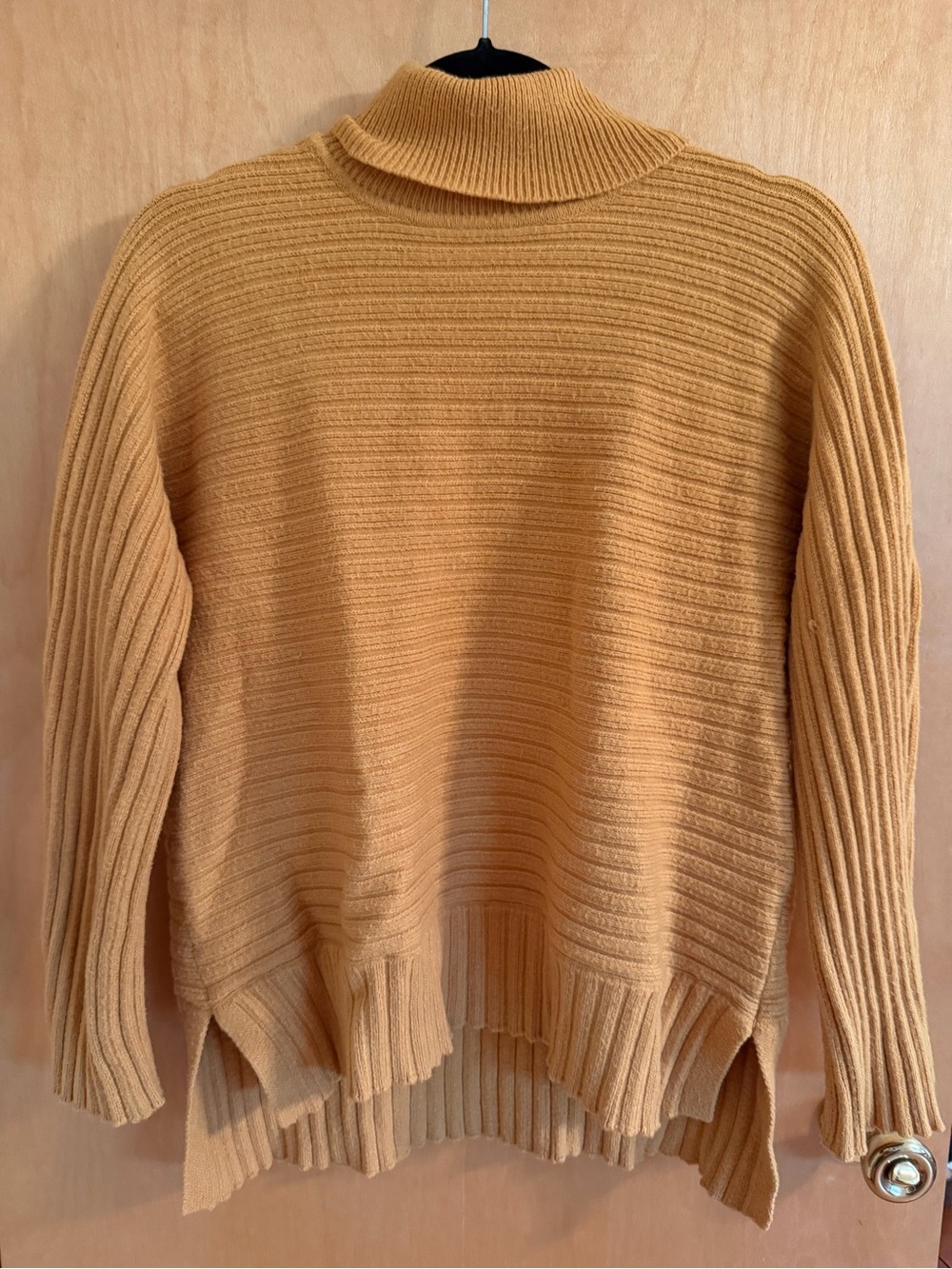 Jones New York Ribbed Turtleneck Sweater in Mustard